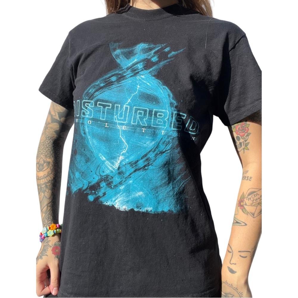 Disturbed Evolution Band Tee • Size Medium 🧬